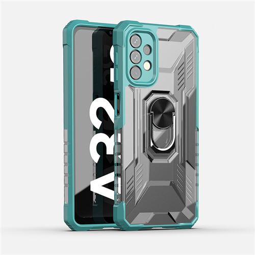 Coque de protection résistant FONGWAN pour Samsung Galaxy S22 Ultra avec support pour anneau -Vert