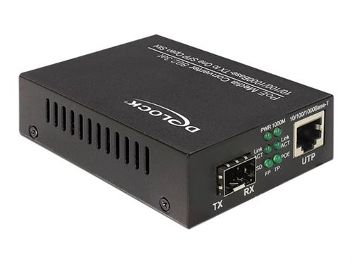 Non Communiqué Delock Gigabit Ethernet Media Converter - Convertisseur De Média À Fibre Optique - 1Gbe - 10Base-T, 100Base-Tx, 1000Base-T, 1000Base-X - Sfp (Mini-Gbic) / Rj-45