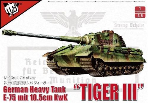 German Wwii E-75 Heavy Tank king Tiger Iiiwith 105mm Gun - 1:35e - Modelcollect