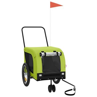 Hondenfietstrailer oxford stof en ijzer grijs en zwart