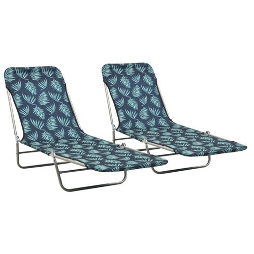 Vidaxl Chaises Longues Pliables - Motif Feuilles - Image 3