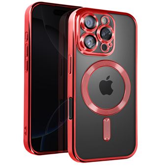 Coque Avizar Pour IPhone 16 Pro Max - Silicone Avec Contour Chromé - Noir - Neuf