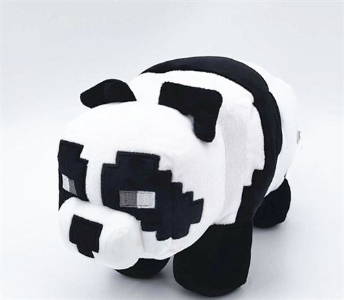 Peluche Minecraft Panda Noir/Blanc 28cm