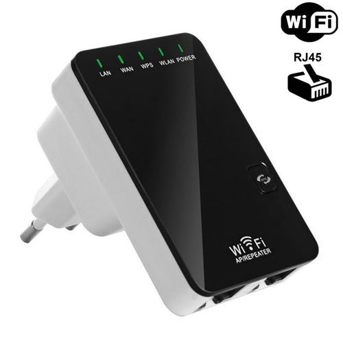 Amplificateur WiFi Répéteur Ethernet RJ45 portable Routeur sans fil 300Mbps noir - YONIS