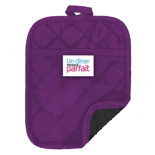 Manique 19 x 19 cm polycoton+silicone diner menu Prune