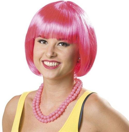 Folat perruque bobline lady 58 cm polyester rose