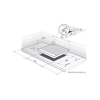 De Dietrich DPE7729XF - Table de cuisson au gaz - 5 plaques de cuisson - Niche - largeur : 70 cm - profondeur : 48 cm - noir/acier inoxydable - inox/noir