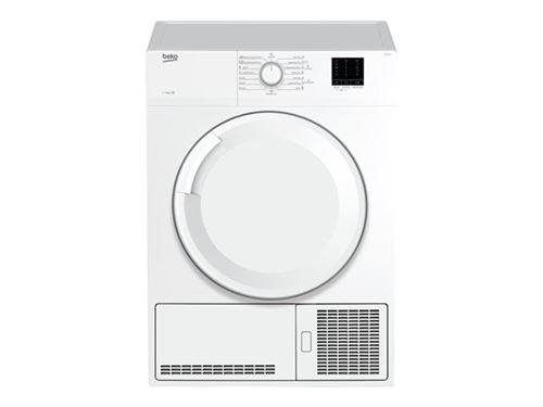 Beko DC 7130 N - Sèche-linge - largeur : 59.5 cm - profondeur : 54 cm - hauteur : 84.6 cm - chargement frontal - blanc