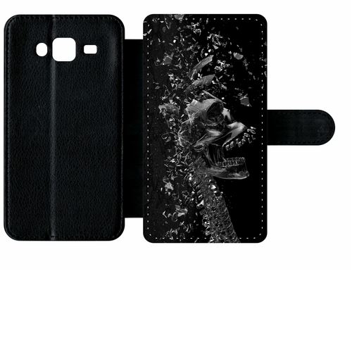 Etui À Rabat Samsung Galaxy J5 Squelette Verre Bris