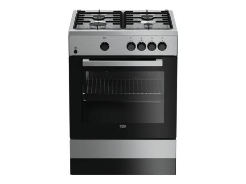 Beko FSG62000DXL - Fornuis - vrijstaand - breedte: 60 cm - diepte: 60 cm - hoogte: 85 cm - Klasse A - roestvrij staal
