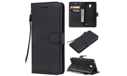 Etui type portefeuille noir pour Nokia 1 PLUS rabat latéral articulé fonction stand