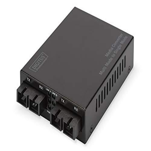 DIGITUS Professional DN-82124 - Convertisseur de support - GigE - 1000Base-SX - SC multi-mode / mode unique SC - jusqu'à 20 km - 850 nm / 1310 nm