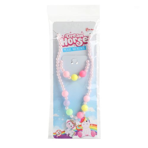 Toi-Toys collier de perles rose tendre
