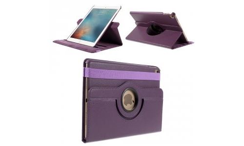 Etui aspect cuir violet avec support stand rotatif iPad Pro 9.7