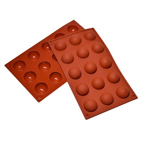 Moule Silicone 15 cavité Demi-balle DIY patisserie -Multicolore