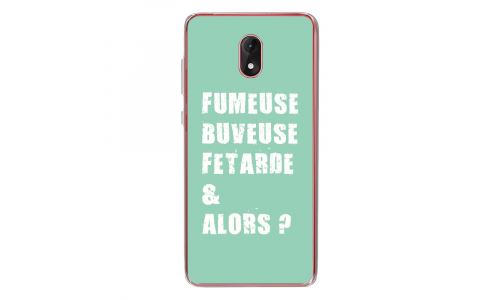 Coque souple pour Wiko Lenny 5 avec impression Motifs fumeuse et alors turquoise