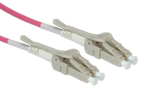 ROLINE Cordon fibre optique LC/LC | câble FO | câble patch OM4 Duplex Low Loss en violet | 10 m