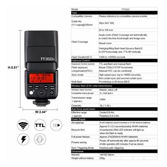 Godox TT350P Mini Flash Speedlite Pour Pentax – TTL, HSS 1/8000s, GN36, Compact Et Puissant