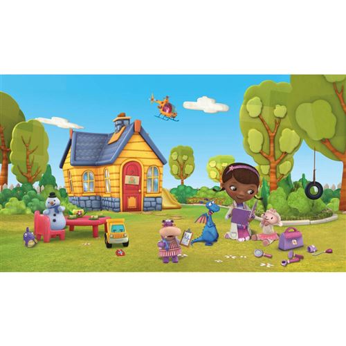 Fresque murale adhésive géante Docteur la peluche - 320 cm, 182,88 cm