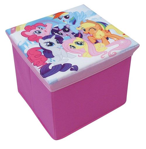 FUN HOUSE 712527 My Little Pony Tabouret de Rangement pour Enfant Carton/Intissé 30 x 30 x 30 cm