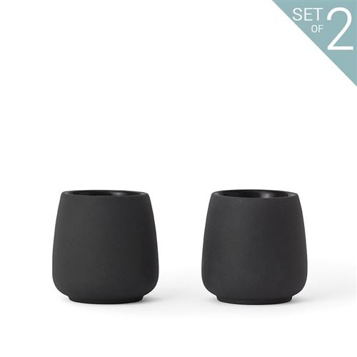 Viva Scandinavia (V35803) Tasse à thé petite Nicola™ - Set de 2 - Noir