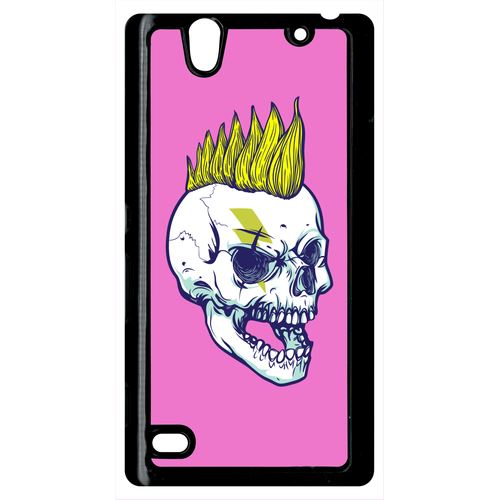 Coque Sony Xperia C4 Motard Crane Rose