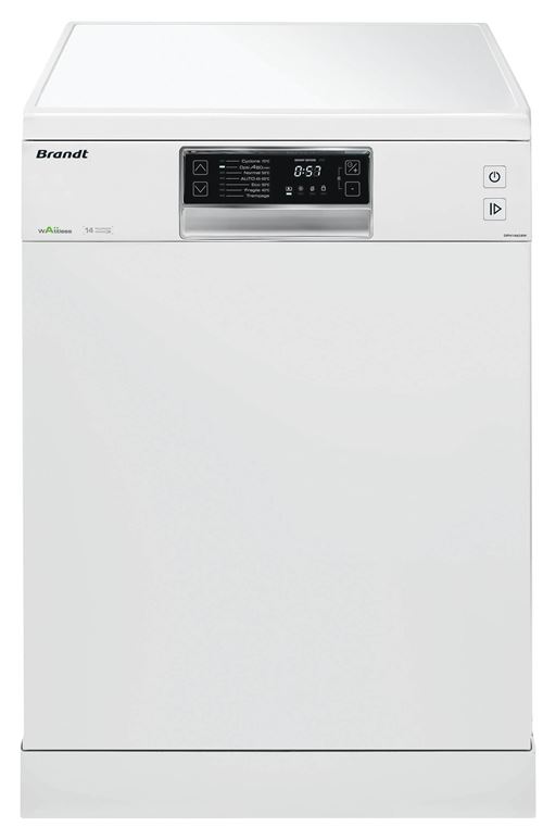 Brandt DFH14617W - Lave-vaisselle - pose libre - largeur : 59.8 cm - profondeur : 60 cm - hauteur : 84.5 cm - blanc