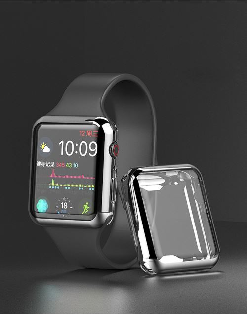 Coque Silicone 38mm pour IWATCH Serie Bumper Protection Tactile (ARGENT)