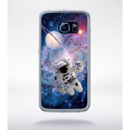 Coque Astronaute Planete 2 Compatible Samsung Galaxy S6 Edge Transparent