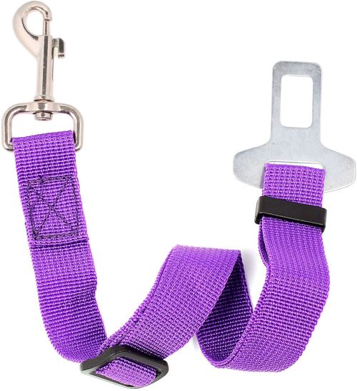 Comparer les prix de Neuftech Laisse Ceinture de Sécurité pour Chien/Chat/Harnais Animaux de Compagnie pour Les Sièges de Voiture- Violet