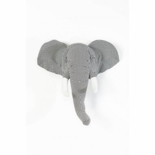 Trophée abstrait Éléphant pied-de-poule andrew - wild & soft