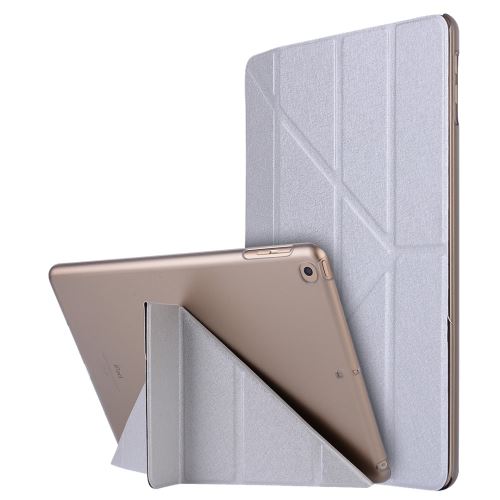 Generique Argent Etui En Pu Origami Façon Soie Avec Support Pour Votre Apple Ipad 10.2 (2019) - Image 3