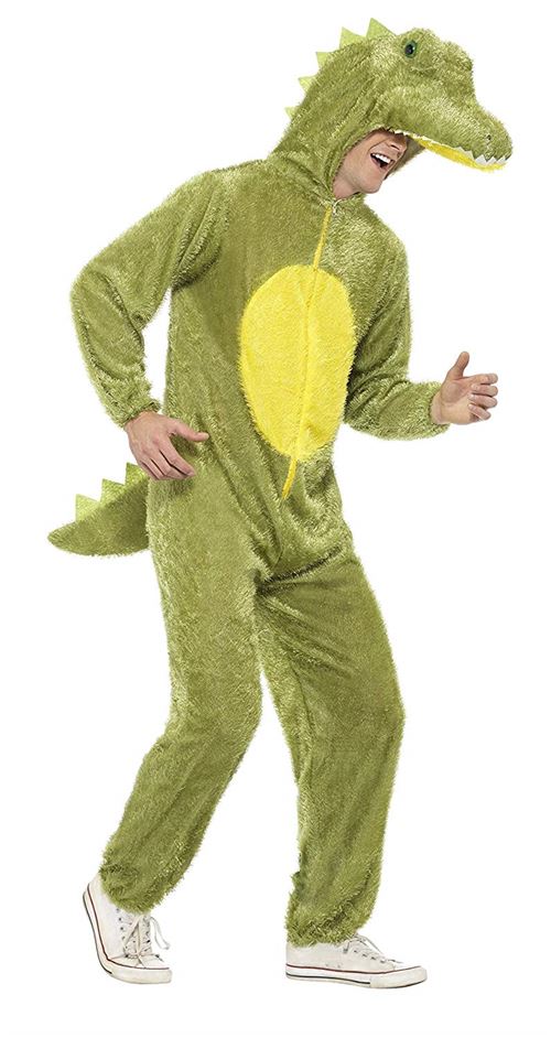 Smiffys Déguisement Unisexe Crocodile, Combinaison à capuche, Party Animals, Serious Fun, Taille L, 31671