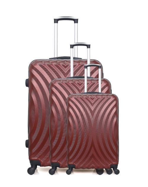 Set de 3 valises HERO | LAGOS-A Bordeaux en ABS