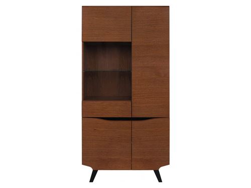 BOBOCHIC Vitrine trois portes ANDY chêne brun