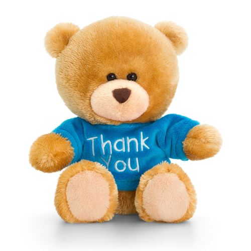 Keels Toys - Ours en peluche portant T-Shirt Thank You (Taille unique) (Bleu) - UTSG8295