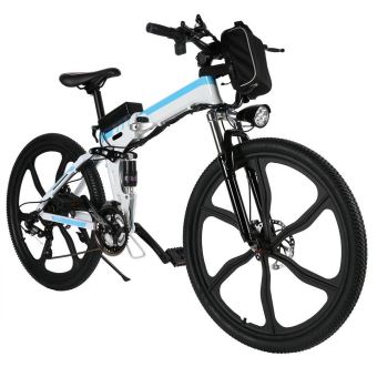 Ancheer Velo Electrique De Montagne 26 Avec Batterie Lithium Ion Blanc Velos Achat Prix Fnac
