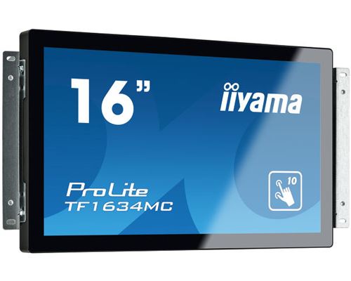 iiyama ProLite TF1634MC-B6X - LED-monitor - 15.6 - open raamwerk - aanraakscherm - 1366 x 768 - TN - 400 cd/m² - 500:1 - 8 ms - HDMI, VGA, DisplayPort - zwart, mat