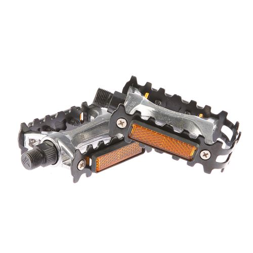 Tecora pédales à plate-forme 9/16 pouces MTB argent