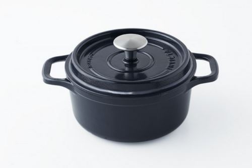 Cocotte ronde en fonte émaillée 20cm bleu réglisse - PUV402209 - INVICTA