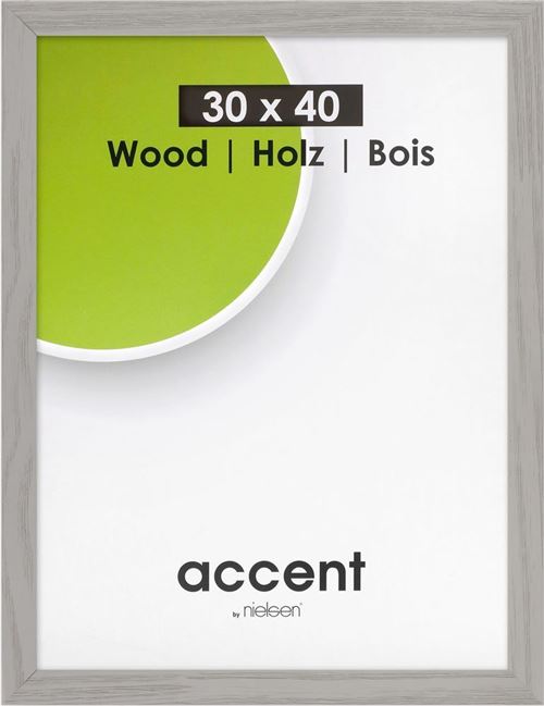 Nielsen Cadre Accent murale design 860188 Magic 30 x 30 cm, bois, gris