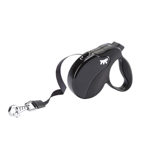 Comparer les prix de Ferplast Laisse rétractable pour chiens AMIGO TAPE MINI, sangle, 3 mètres, max 12 kg, Noir