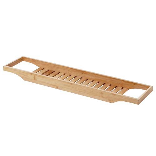 Planche pour baignoire MENDLER HWC-B73, rack de dépose, support baignoire, bambou 5x67x15cm