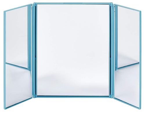 Moses miroir de voyage pliable 15,5 cm bleu