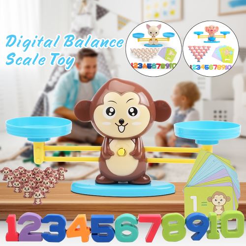 Balance numérique Balance des enfants Lumières Digital Boîte anglaise Little Monkey