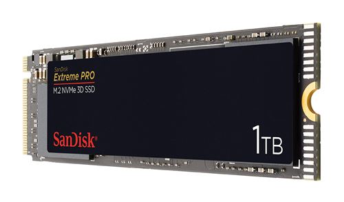 Disque SSD SanDisk Extreme PRO 3D M.2 NVMe 1 To Pcie Gen 3X4 NVMe M2 22X80 GB Black
