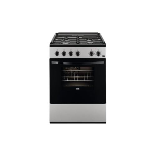 Faure FCM650HCSA - Cuisinière - pose libre - largeur : 60 cm - profondeur : 60 cm - hauteur : 88.9 cm - avec système auto-nettoyant - argent