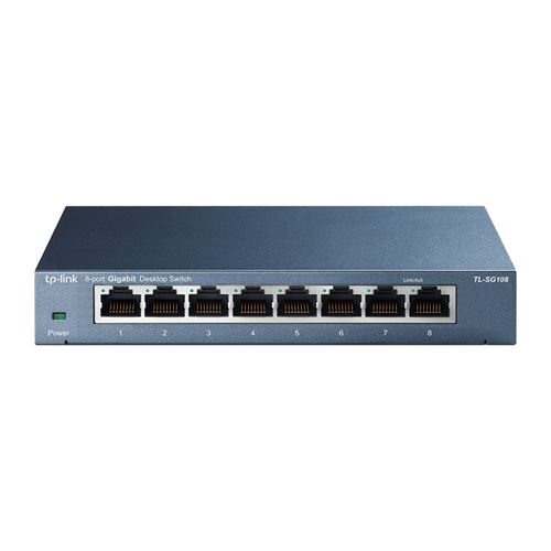 Switch, Commutateur Tp-link Tl-sg108 V3.0 Non-géré Gigabit Ethernet (10/100/1000) Noir Commutateur Réseau