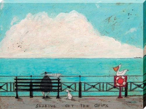 Sam Toft imprimée Sharing Out The Chips 30 x 40 cm