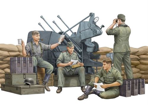 Trumpeter German Anti-Aircraft Gun Crew - 1:35E